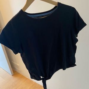 Black tie at short shirt